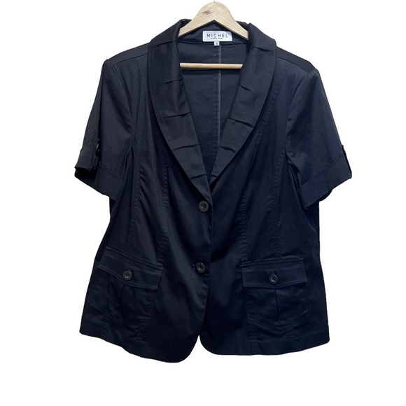 Michel by Michel Antonio Black Blazer Jacket Size 16 - Picture 1 of 9